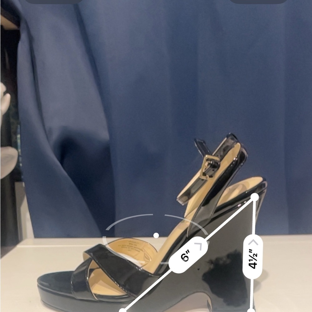 Jessica Simpson Glossy Black Strappy Heels - Picture 6 of 6